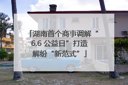 湖南首个商事调解“6.6 公益日”打造解纷“新范式”